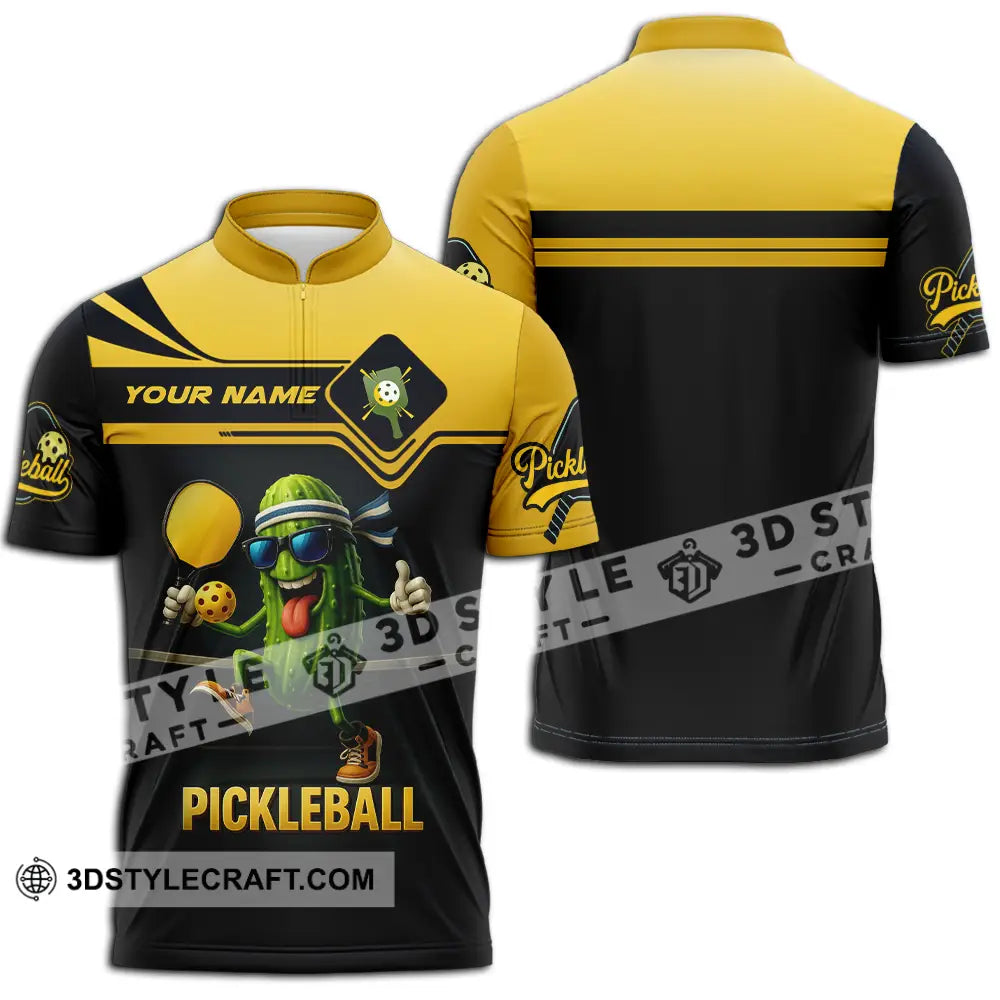 Unisex Shirt - Custom Pickleball Shirt Zipper Polo Shirt / S T-shirt