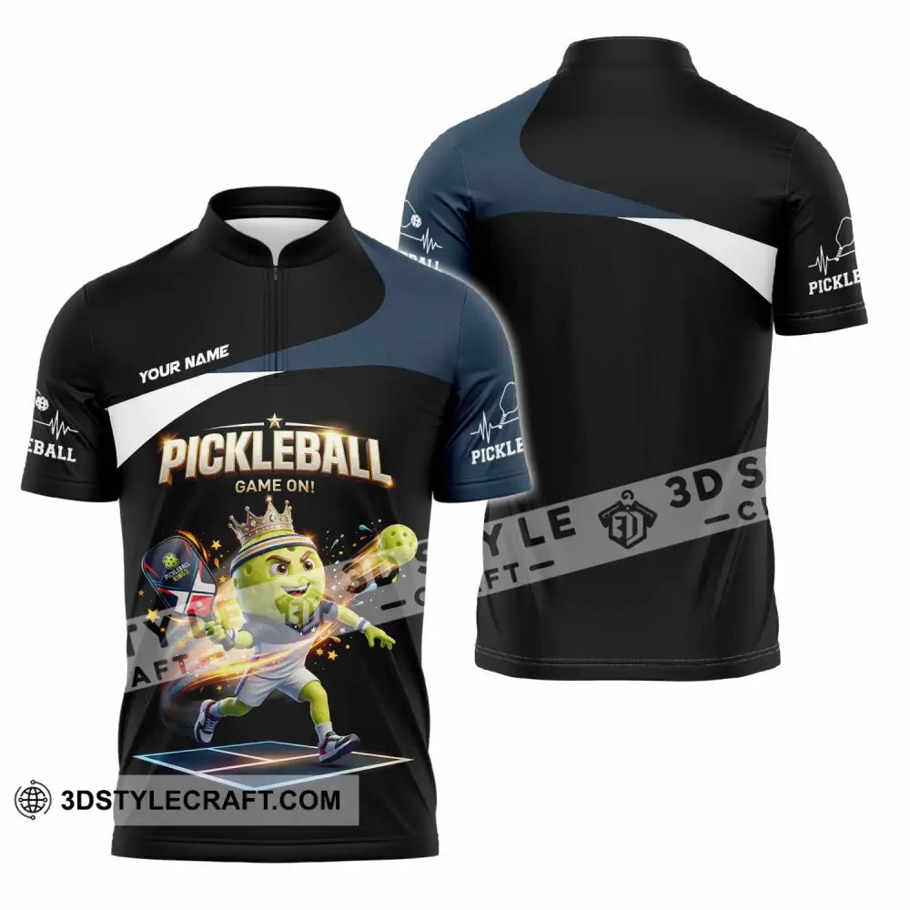 Unisex Shirt - Custom Pickleball Shirt - Zipper Polo Shirt / S - T-shirt
