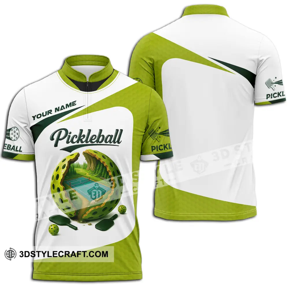 Unisex Shirt - Custom Pickleball Shirt Zipper Polo Shirt / S T-shirt