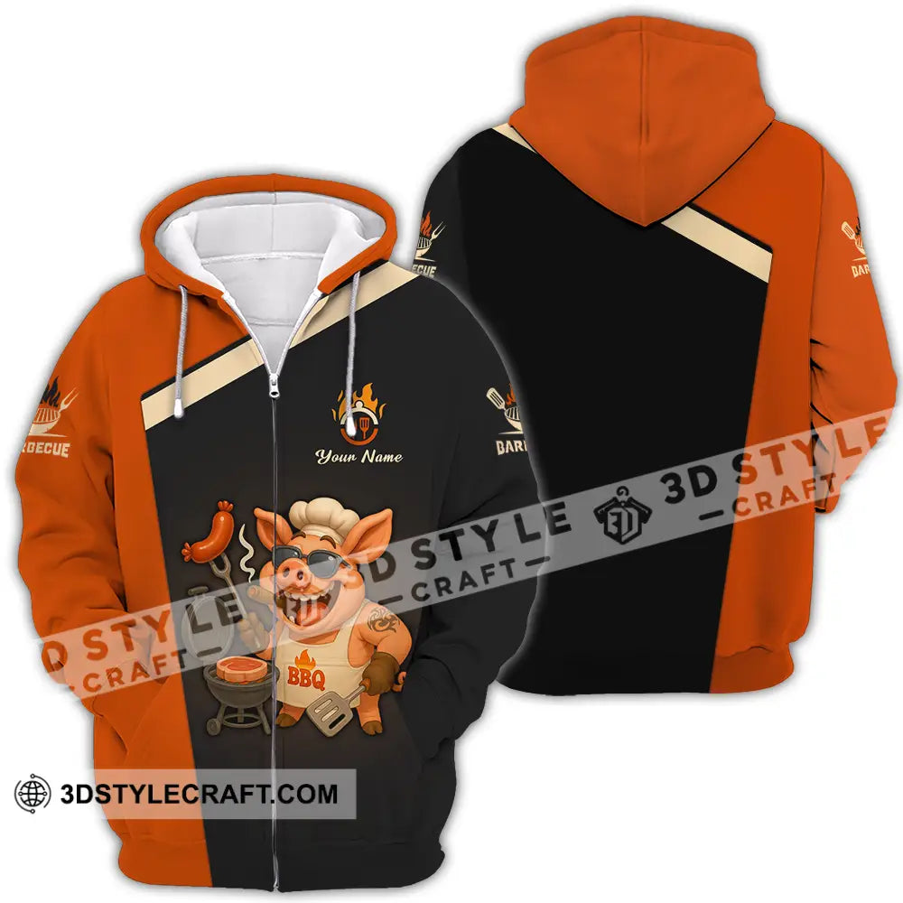 Unisex Shirt - Custom Pig Barbecue Shirt Zipper Hoodie / S T-shirt