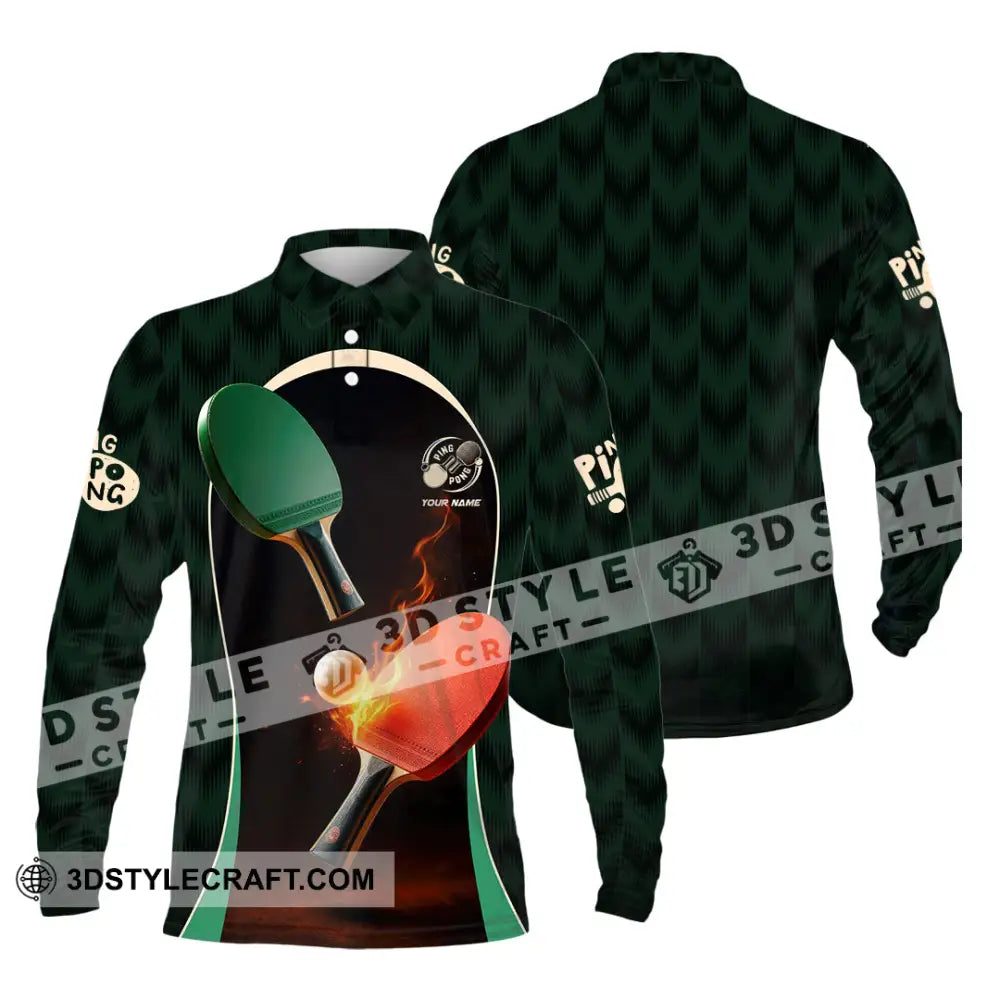 Unisex Shirt - Custom Ping Pong Shirt Long Sleeve Polo / S T-shirt