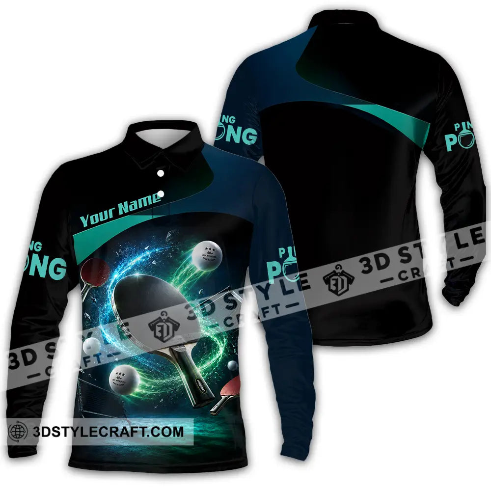 Unisex Shirt - Custom Ping Pong Shirt - Long Sleeve Polo / S - T-shirt