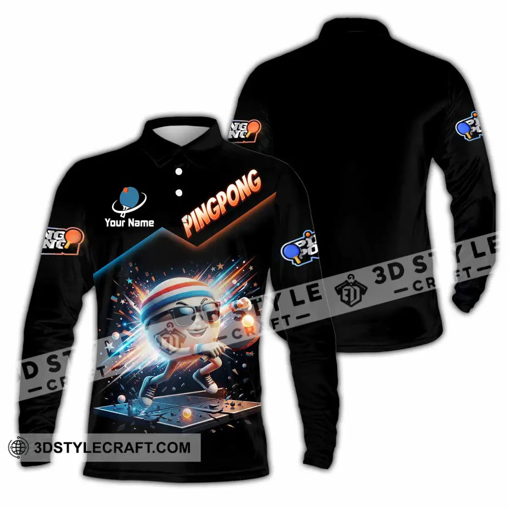 Unisex Shirt - Custom Ping Pong Shirt - Long Sleeve Polo / S - T-shirt