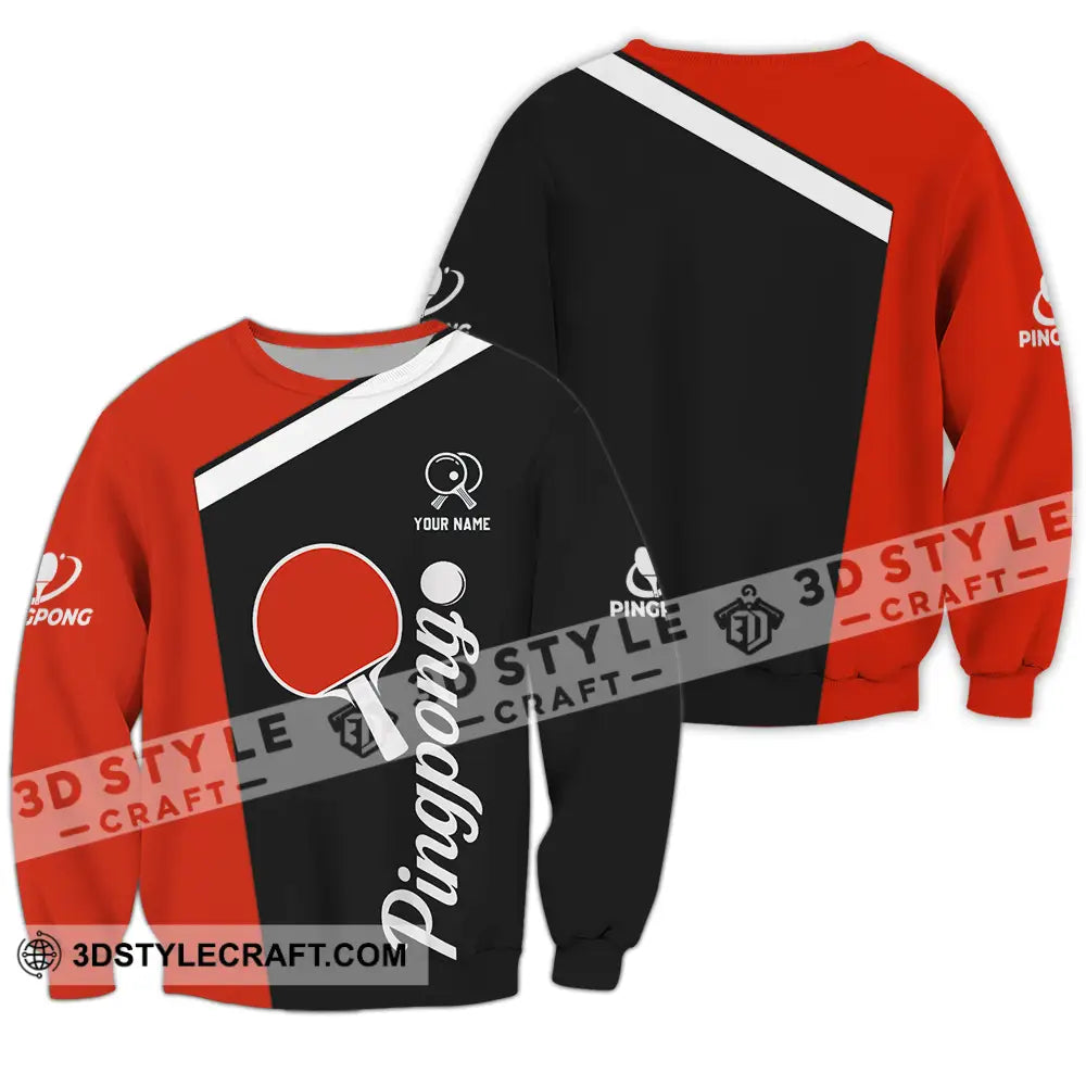Unisex Shirt - Custom Ping Pong Shirt Long Sleeve / S T-shirt