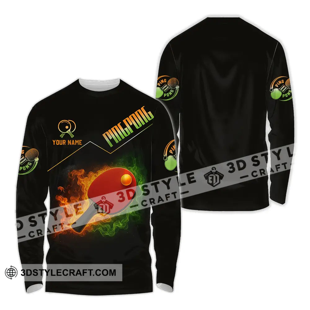 Unisex Shirt - Custom Ping Pong Shirt Long Sleeve Shirt / S T-shirt