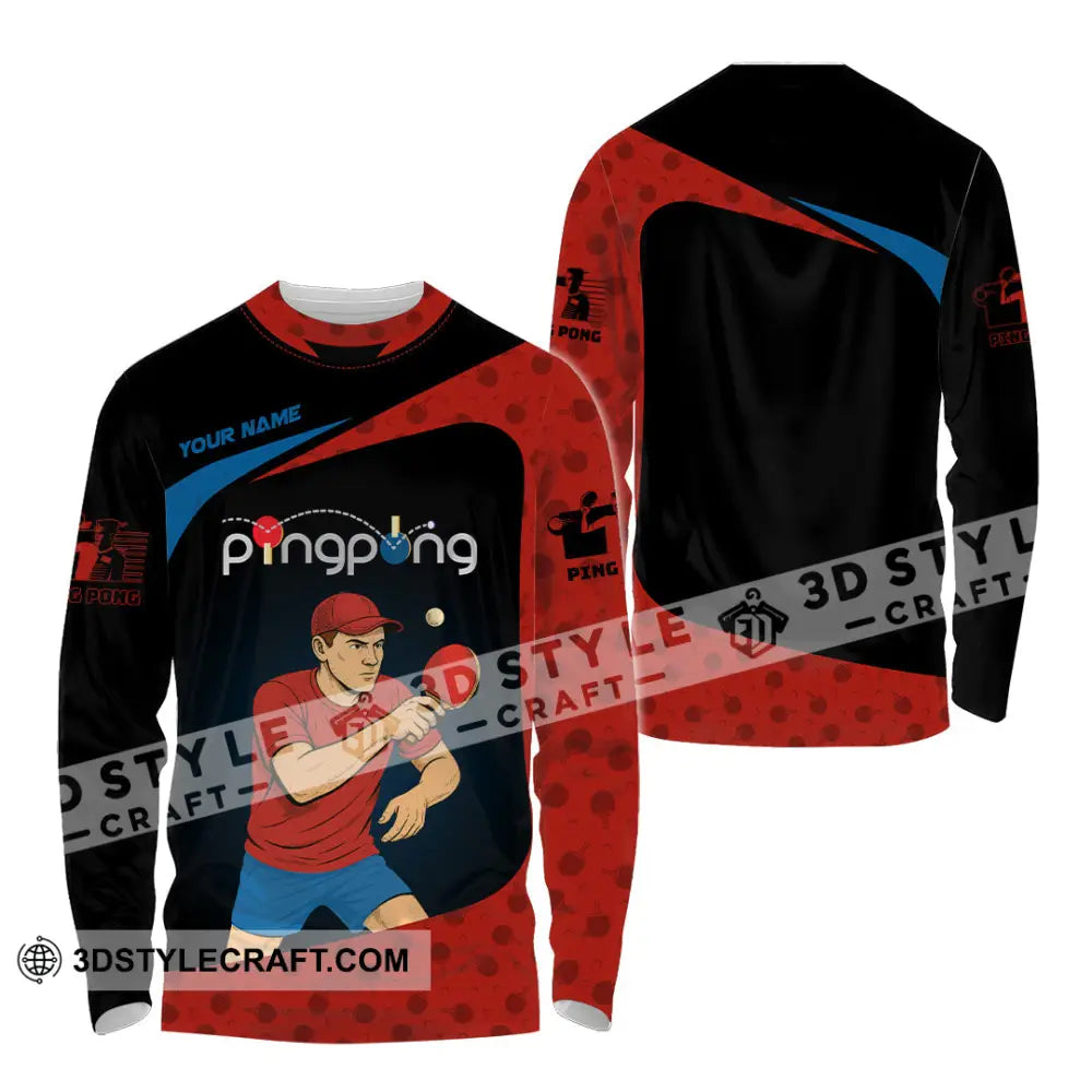 Unisex Shirt - Custom Ping Pong Shirt Long Sleeve Shirt / S T-shirt