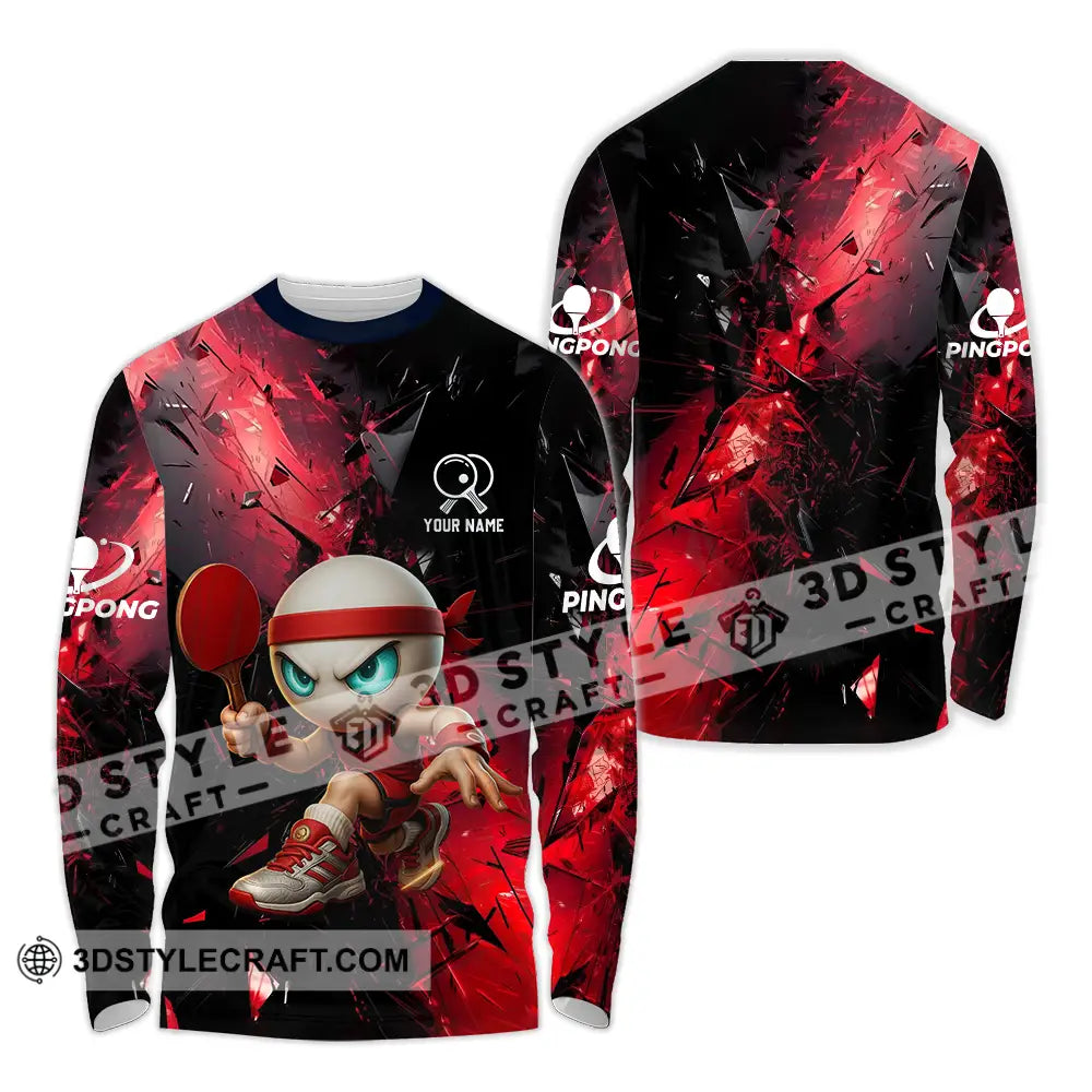 Unisex Shirt - Custom Ping Pong Shirt Long Sleeve Shirt / S T-shirt
