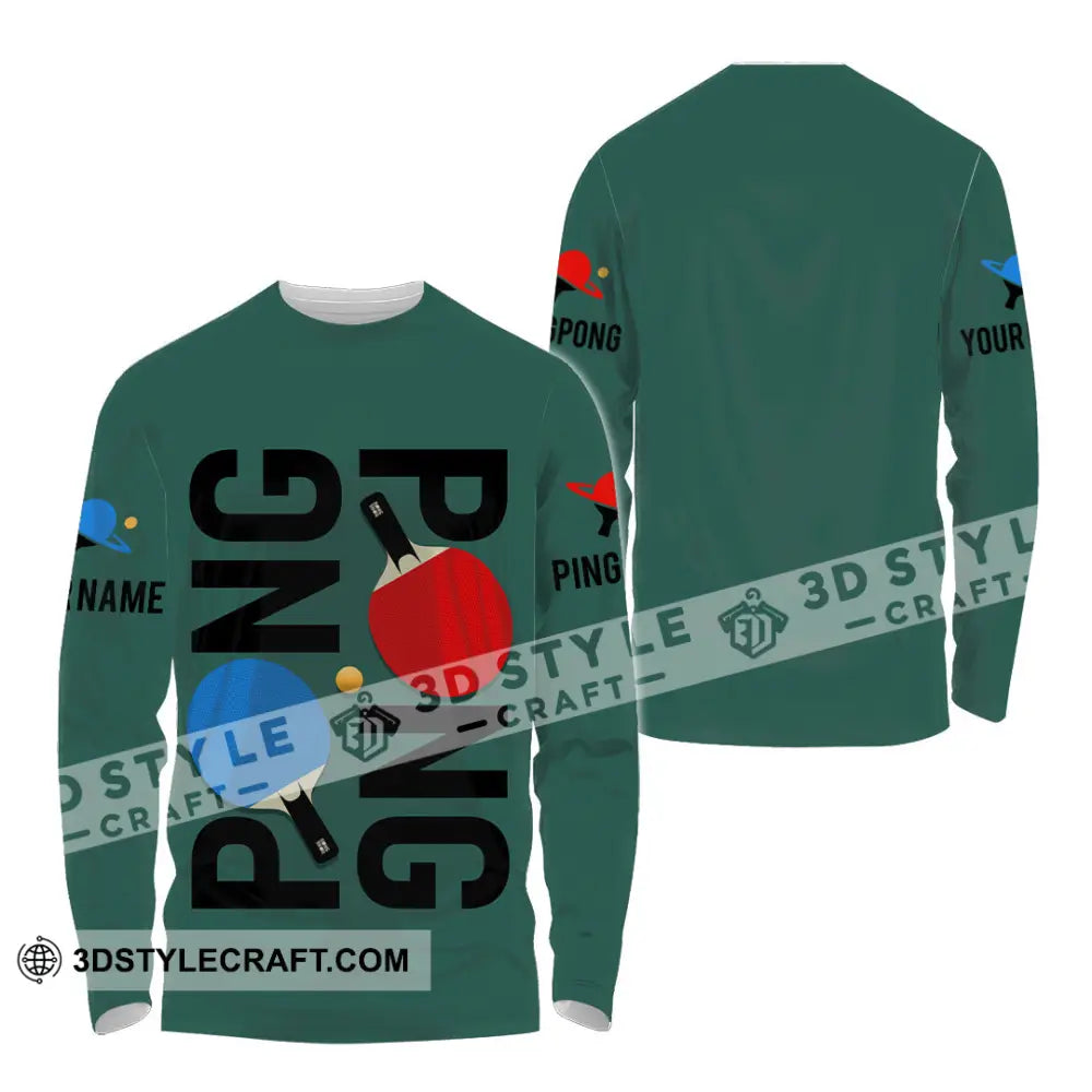 Unisex Shirt - Custom Ping Pong Shirt Long Sleeve Shirt / S T-shirt