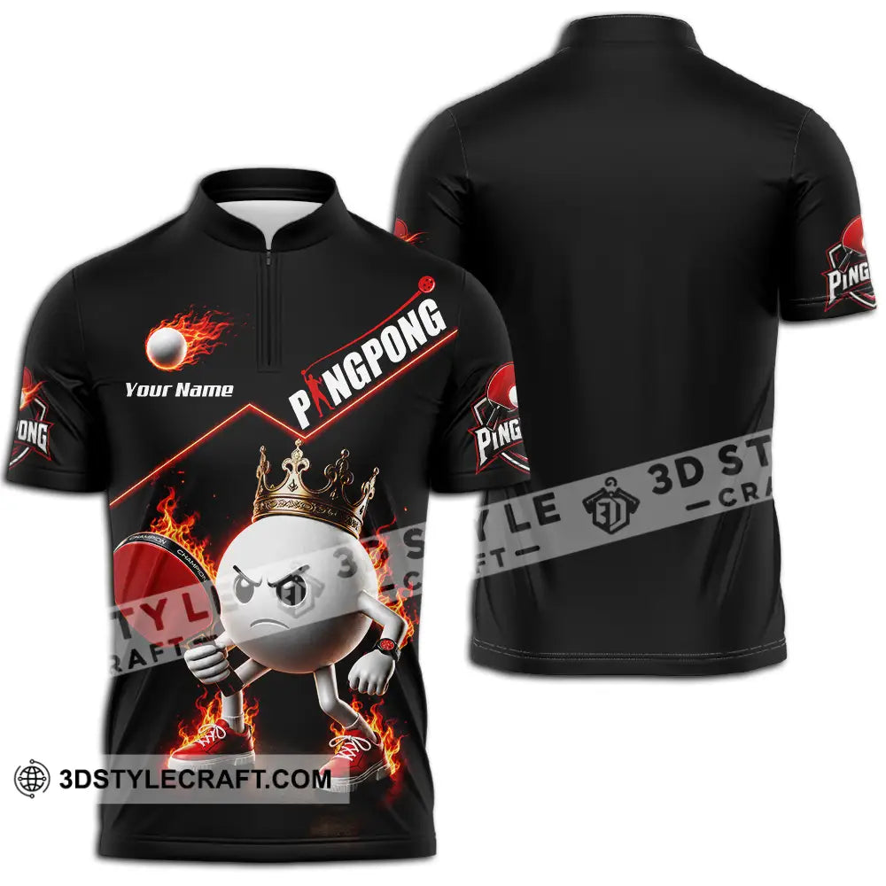 Unisex Shirt - Custom Ping Pong Shirt - Zipper Polo Shirt / S - T-shirt