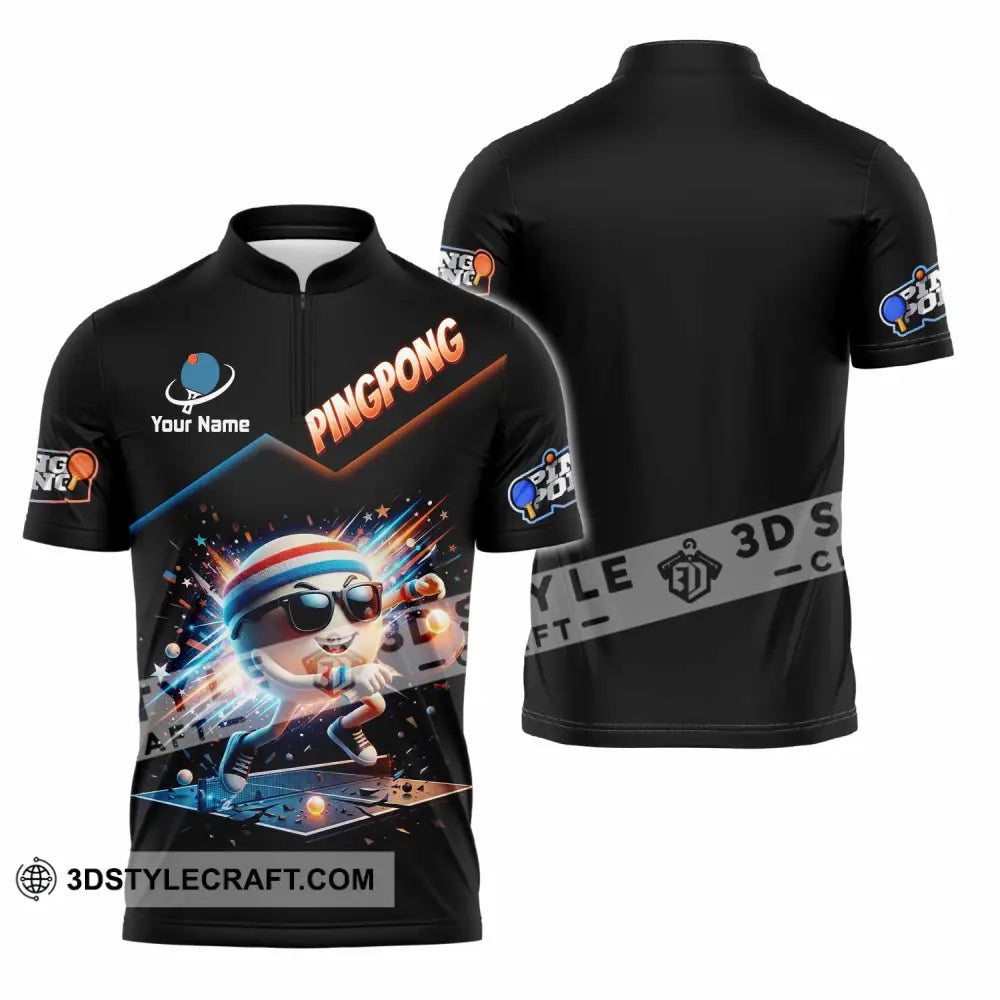 Unisex Shirt - Custom Ping Pong Shirt - Zipper Polo Shirt / S - T-shirt
