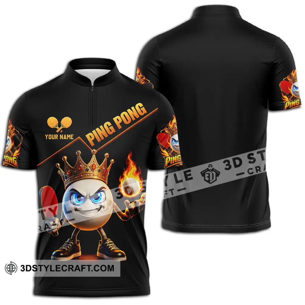 Unisex Shirt - Custom Ping Pong Shirt - Zipper Polo Shirt / S - T-shirt