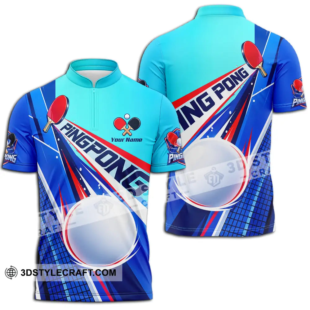 Unisex Shirt - Custom Ping Pong Shirt - Zipper Polo Shirt / S - T-shirt