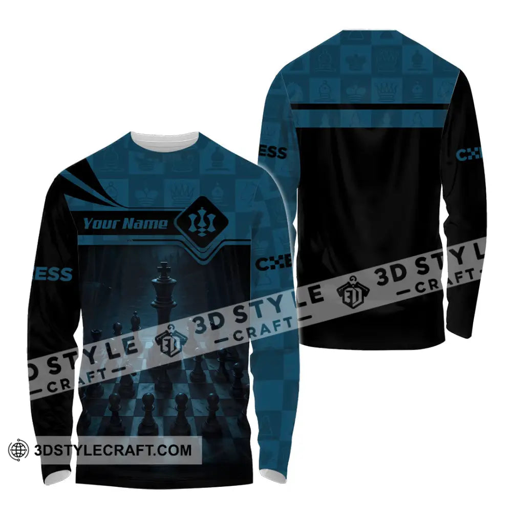Unisex Shirt - Custom Playing Chess Shirt Long Sleeve Shirt / S T-shirt
