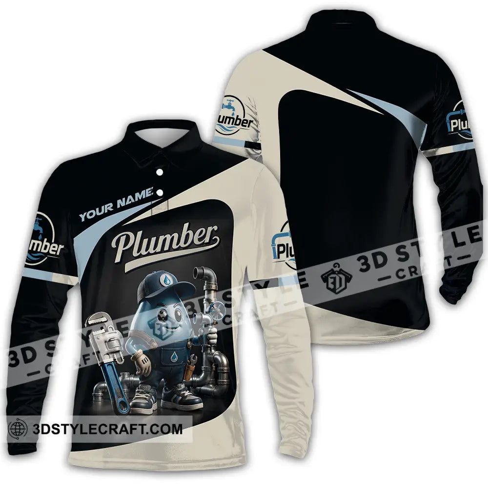 Unisex Shirt - Custom Plumber Shirt - Long Sleeve Polo / S - T-shirt