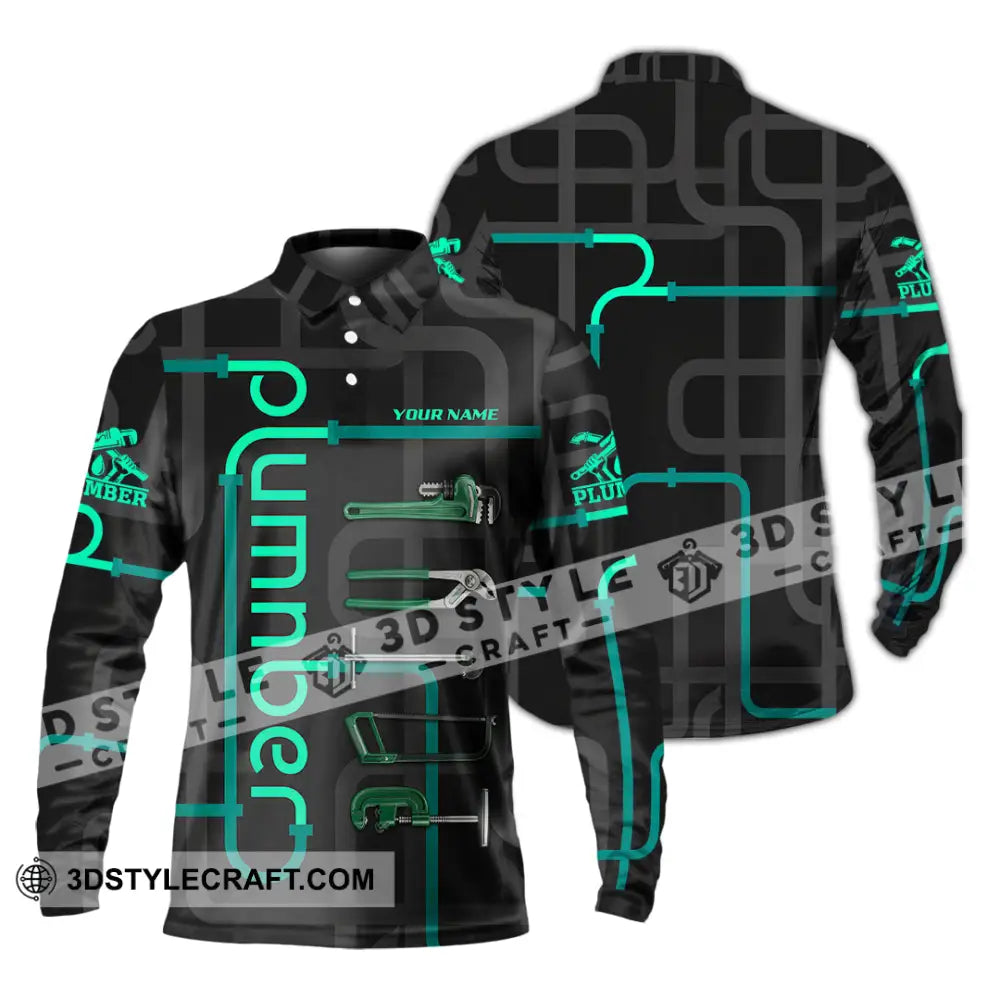 Unisex Shirt - Custom Plumber Shirt - Long Sleeve Polo / S - T-shirt
