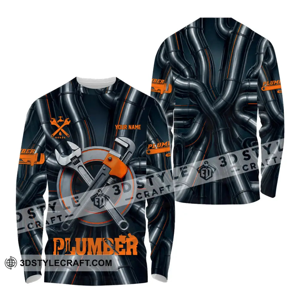 Unisex Shirt - Custom Plumber Shirt - Long Sleeve Shirt / S - T-shirt