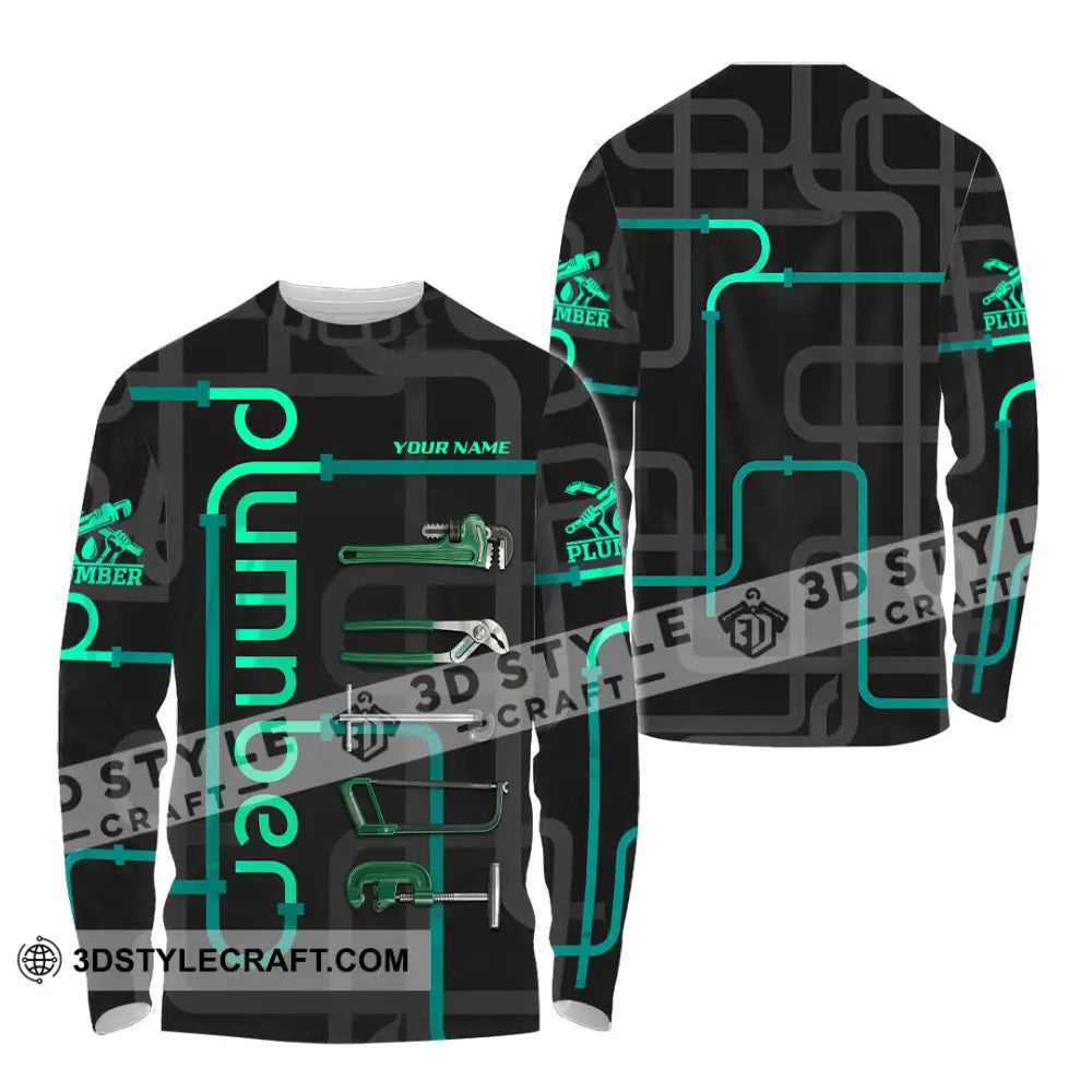Unisex Shirt - Custom Plumber Shirt - Long Sleeve Shirt / S - T-shirt