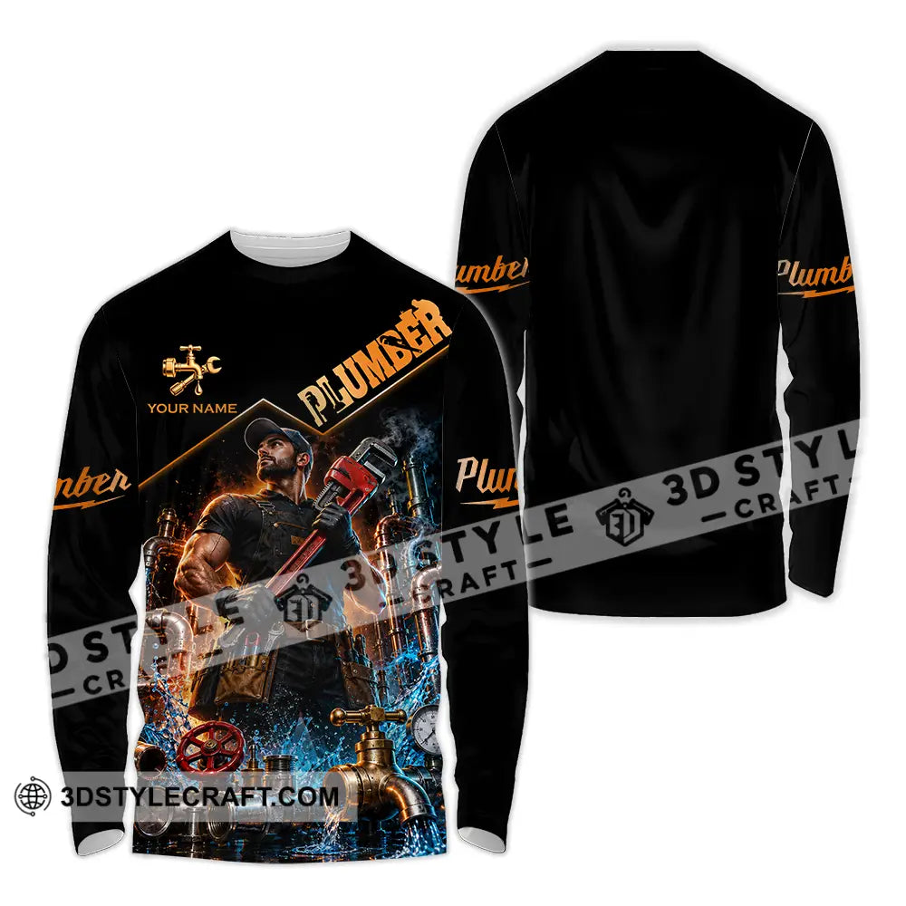 Unisex Shirt - Custom Plumber Shirt - Long Sleeve Shirt / S - T-shirt