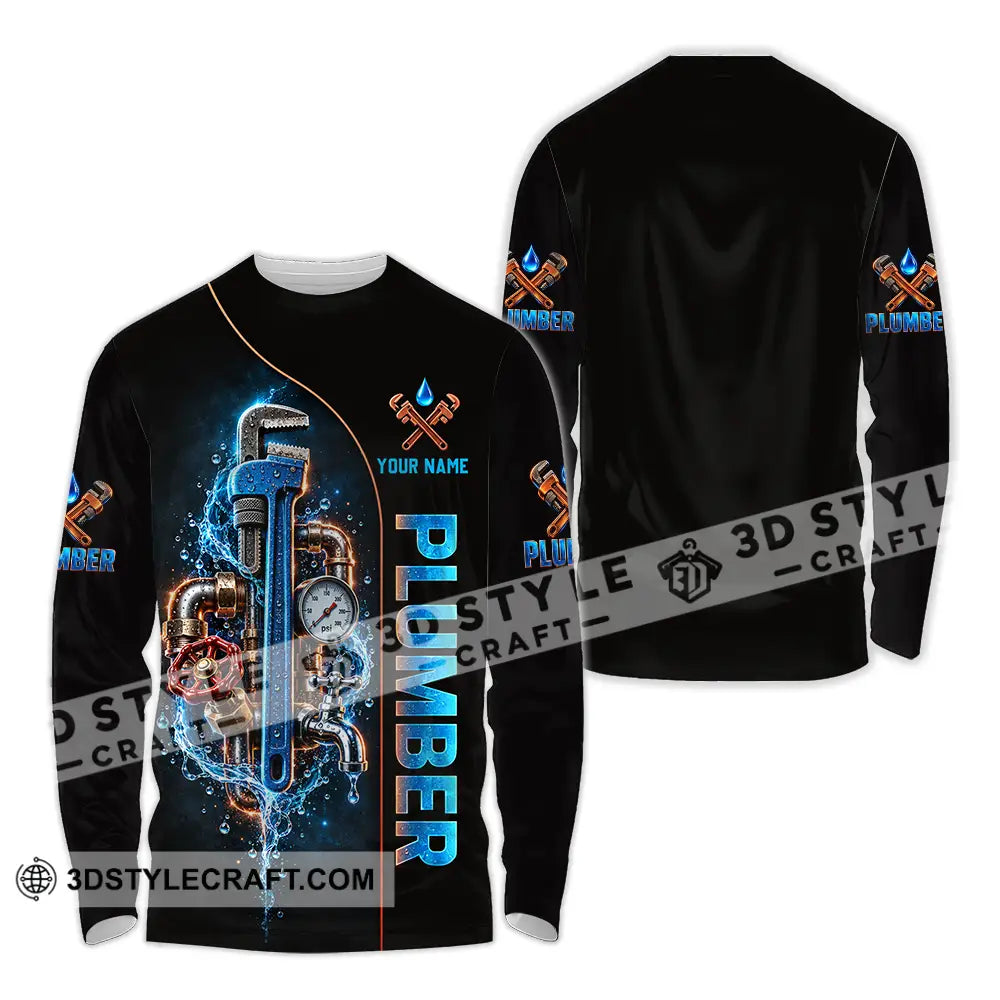 Unisex Shirt - Custom Plumber Shirt - Long Sleeve Shirt / S - T-shirt