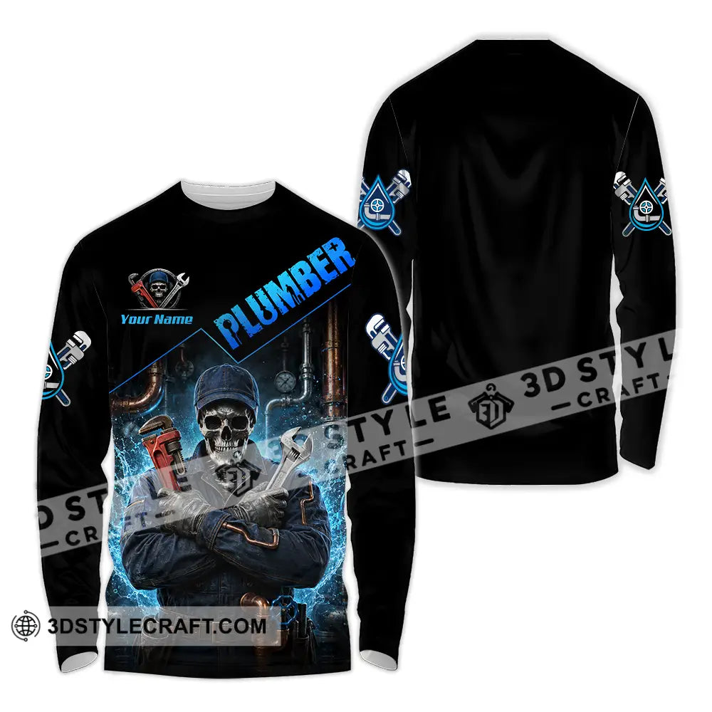Unisex Shirt - Custom Plumber Shirt - Long Sleeve Shirt / S - T-shirt