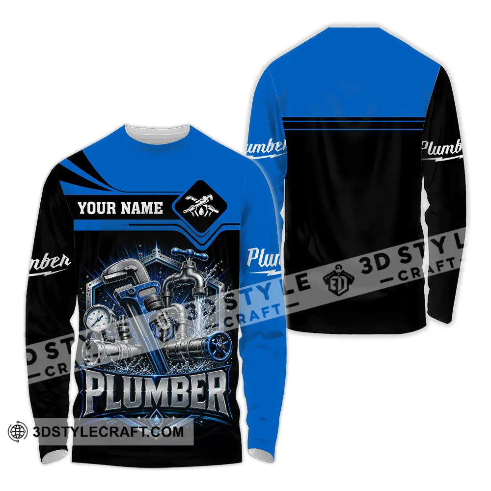 Unisex Shirt - Custom Plumber Shirt - Long Sleeve Shirt / S - T-shirt