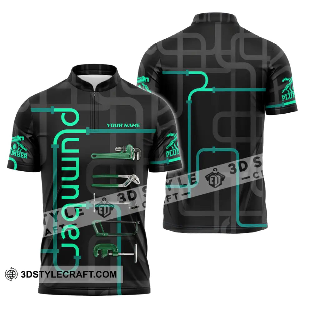 Unisex Shirt - Custom Plumber Shirt - Zipper Polo Shirt / S - T-shirt