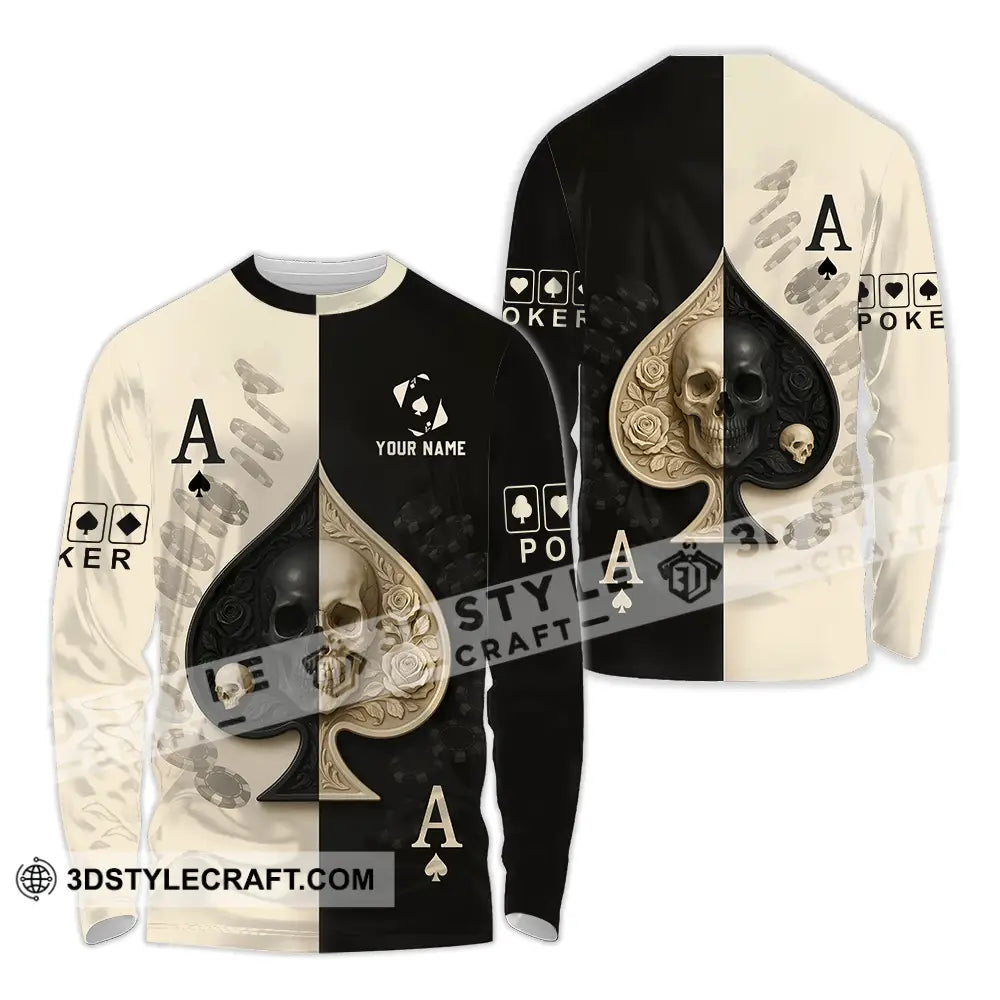 Unisex Shirt - Custom Poker Shirt Long Sleeve Shirt / S T-shirt