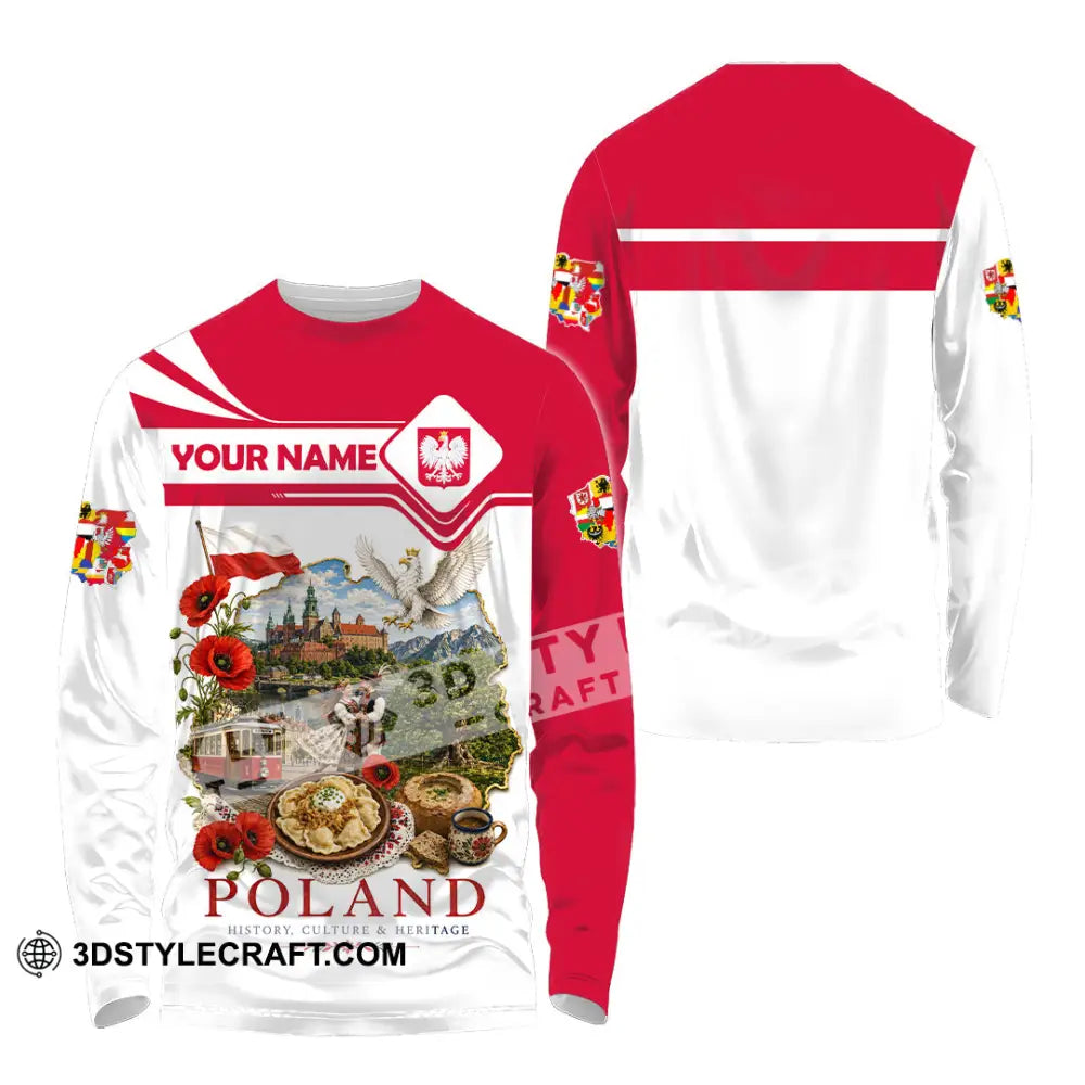 Unisex Shirt - Custom Poland Shirt - Long Sleeve Shirt / S - T-shirt