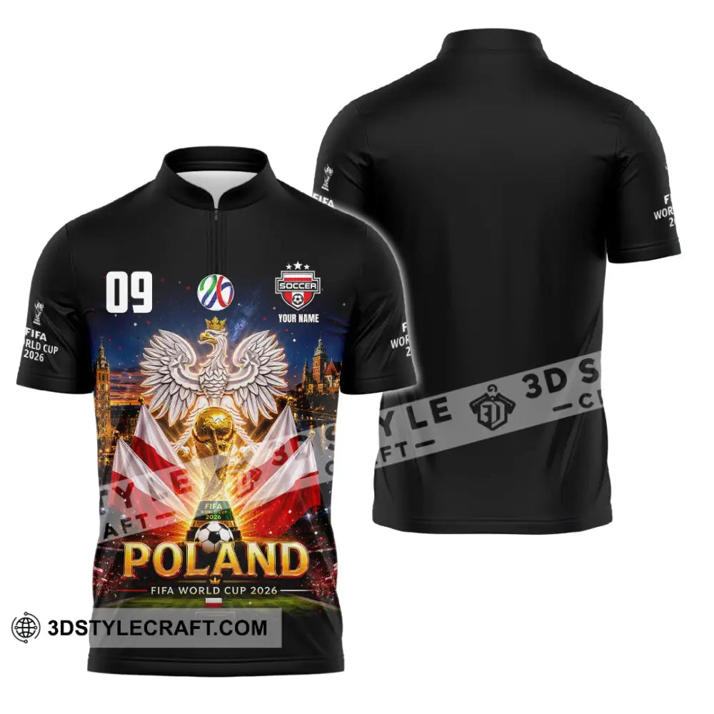 Unisex Shirt - Custom Poland World Cup 2026 Shirt - Zipper Polo Shirt / S - T-shirt