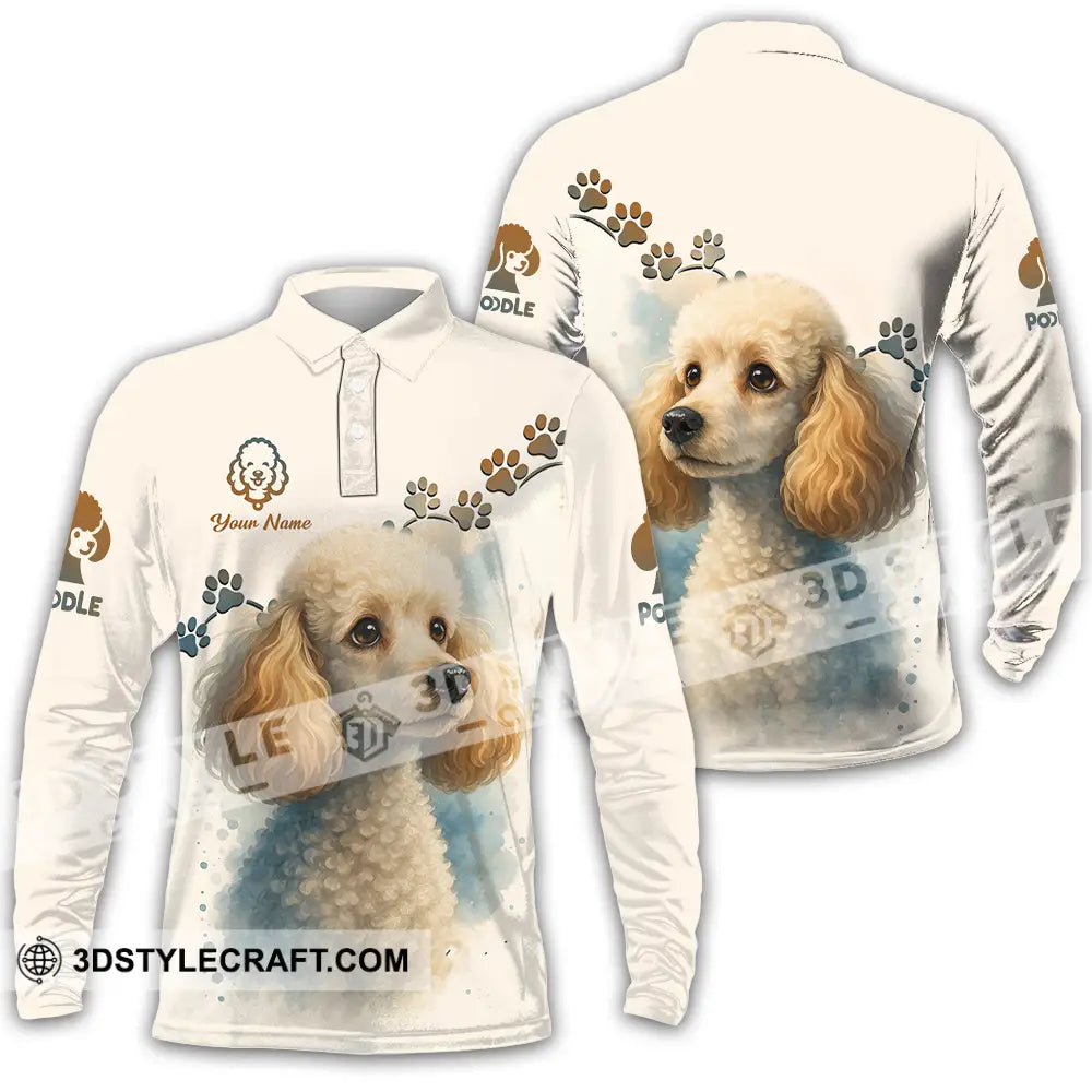 Unisex Shirt - Custom Poodle Shirt Long Sleeve Polo / S T-shirt