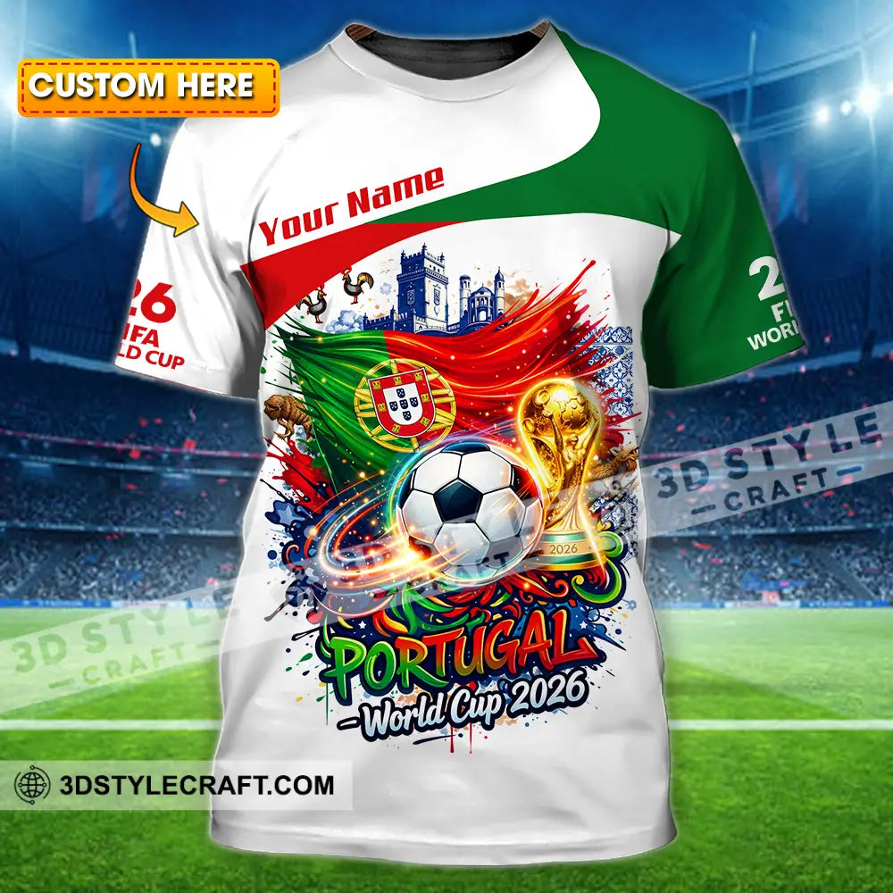 Unisex Shirt - Custom Portugal World Cup 2026 3D Shirt - T-shirt