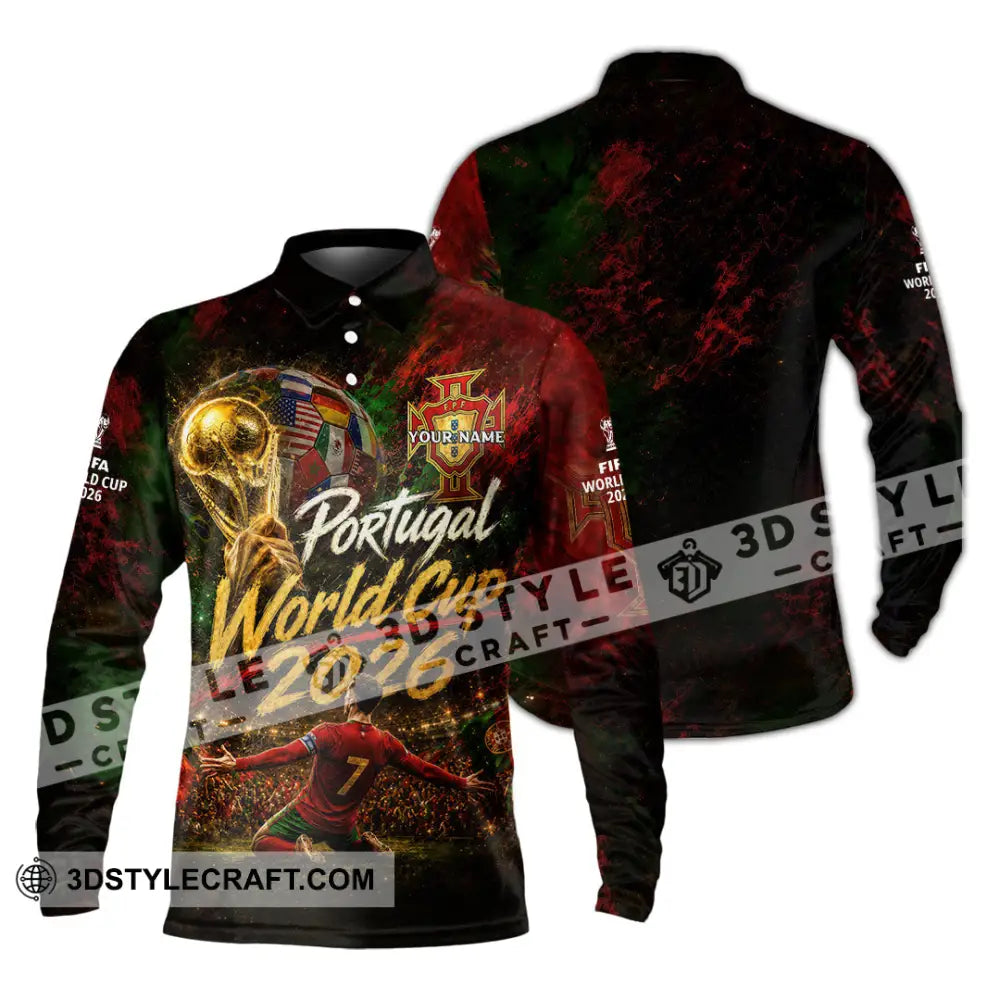 Unisex Shirt - Custom Portugal World Cup 2026 Shirt - Long Sleeve Polo / S - T-shirt