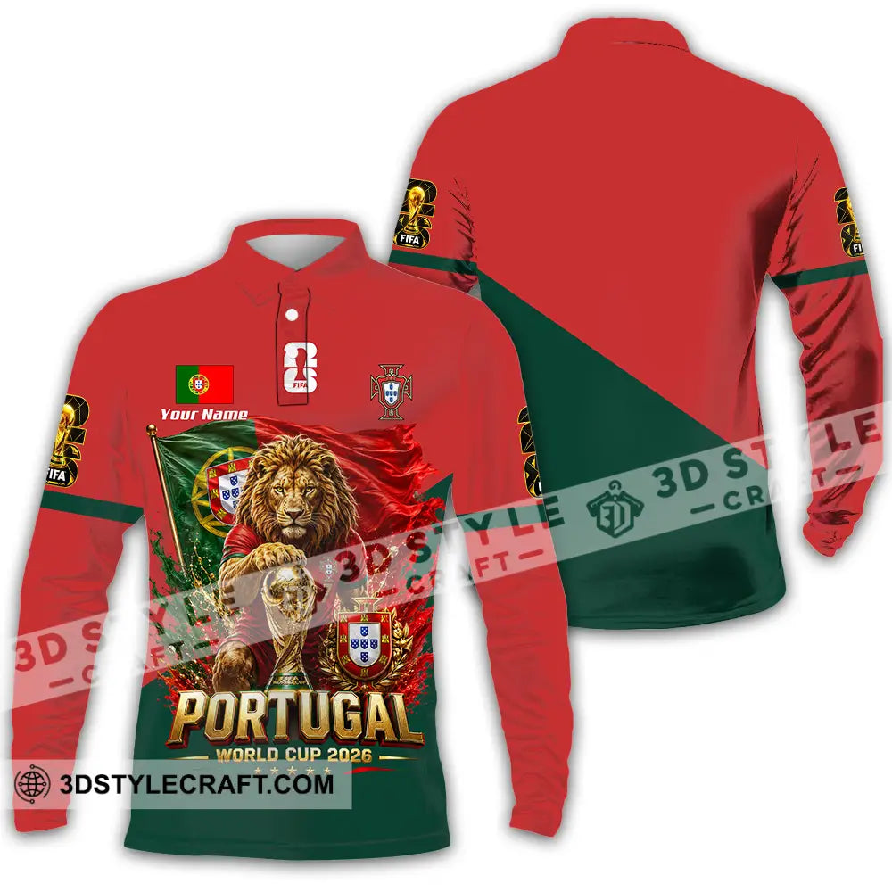 Unisex Shirt - Custom Portugal World Cup 2026 Shirt - Long Sleeve Polo / S - T-shirt
