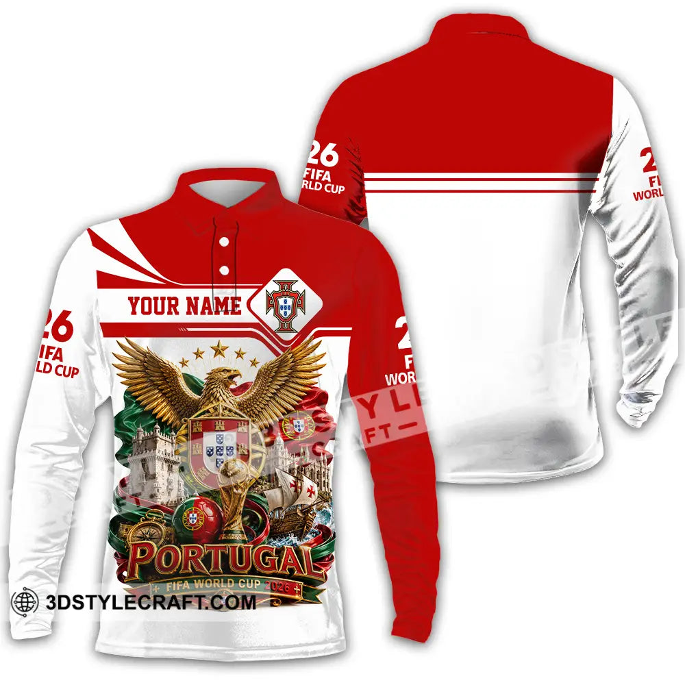 Unisex Shirt - Custom Portugal World Cup 2026 Shirt - Long Sleeve Polo / S - T-shirt