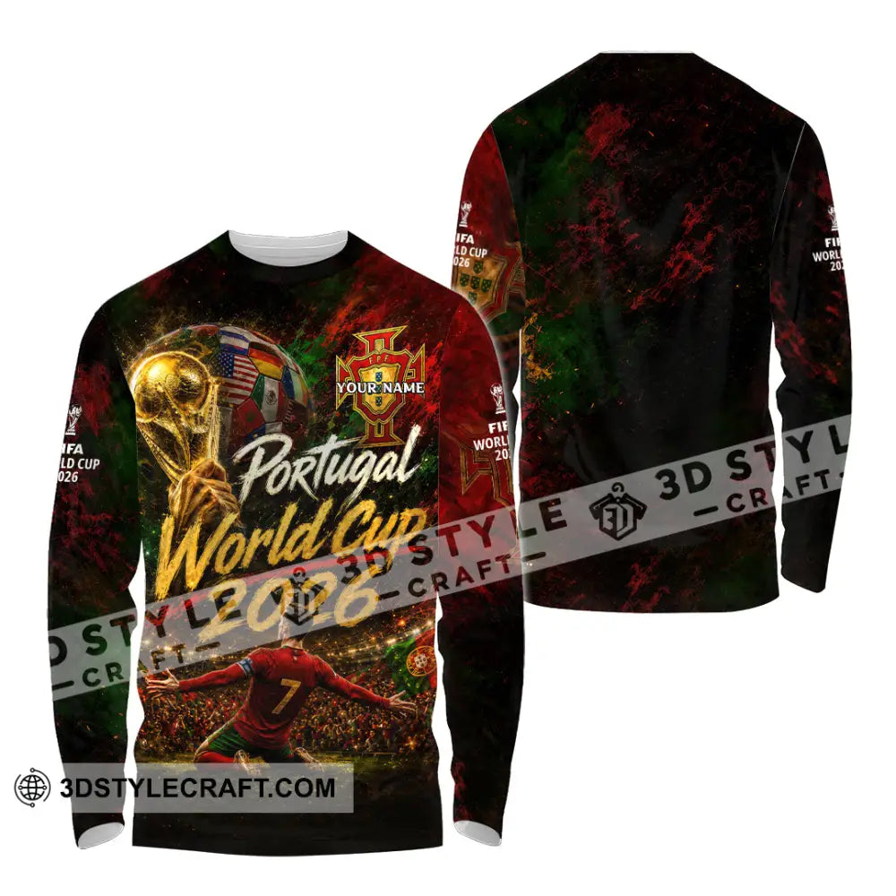 Unisex Shirt - Custom Portugal World Cup 2026 Shirt - Long Sleeve Shirt / S - T-shirt