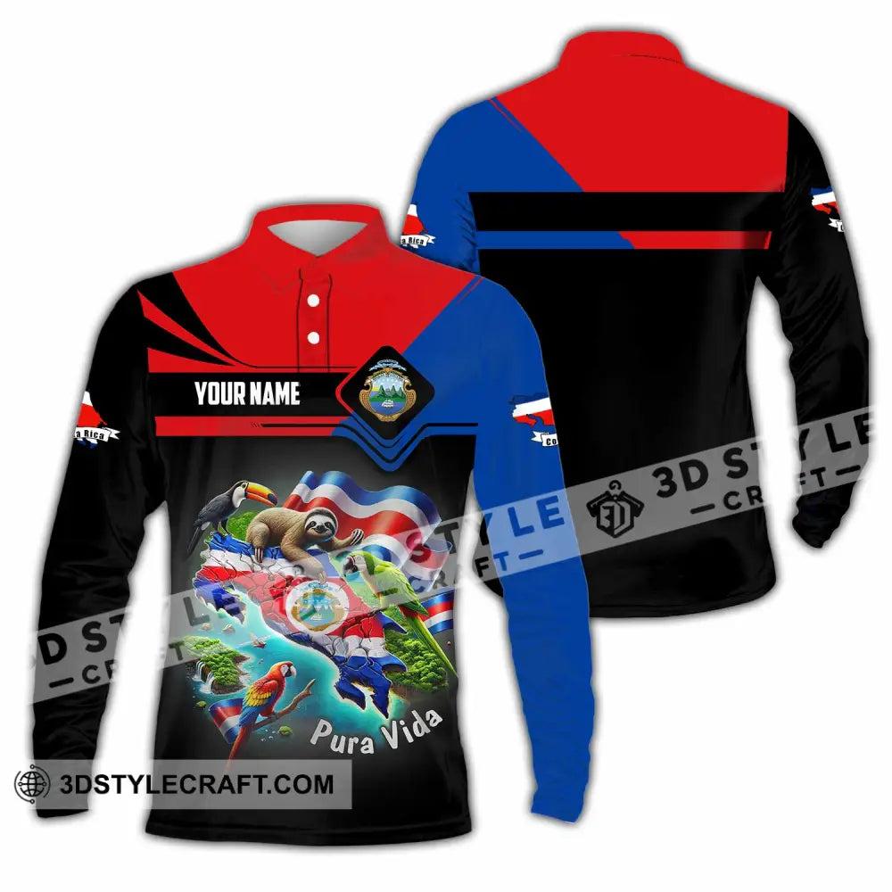 Unisex Shirt - Custom Pura Vida Shirt Long Sleeve Polo / S T-shirt