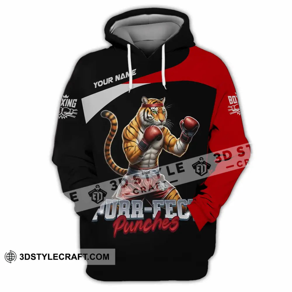 Unisex Shirt - Custom Purr-fect Punches Boxing 3D Shirt Hoodie / S T-shirt