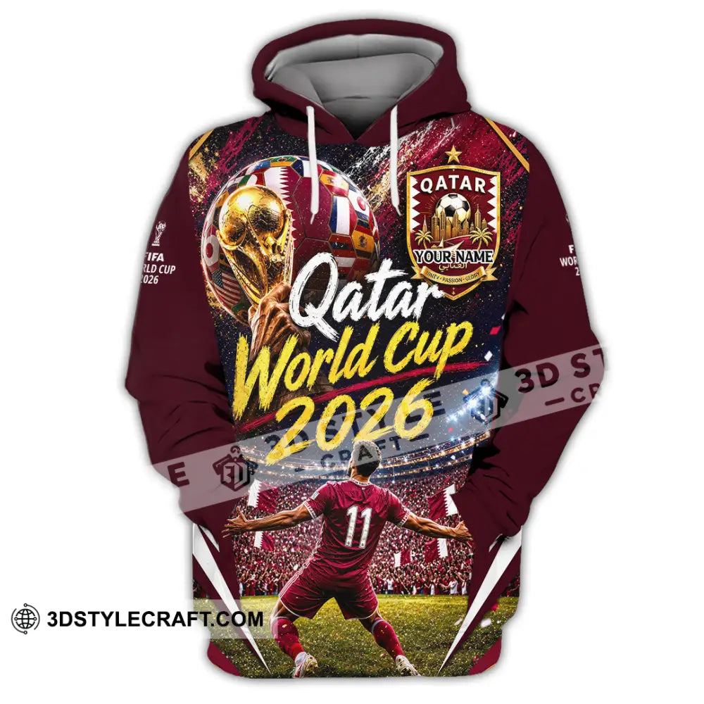 Unisex Shirt - Custom Qatar World Cup 2026 Shirt - Hoodie / S - T-shirt