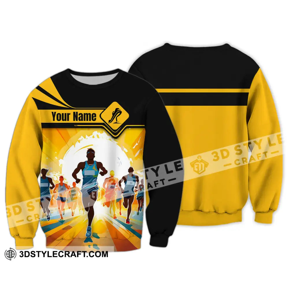 Unisex Shirt - Custom Ready To Run Love Marathon Running Shirt Long Sleeve / S T-shirt