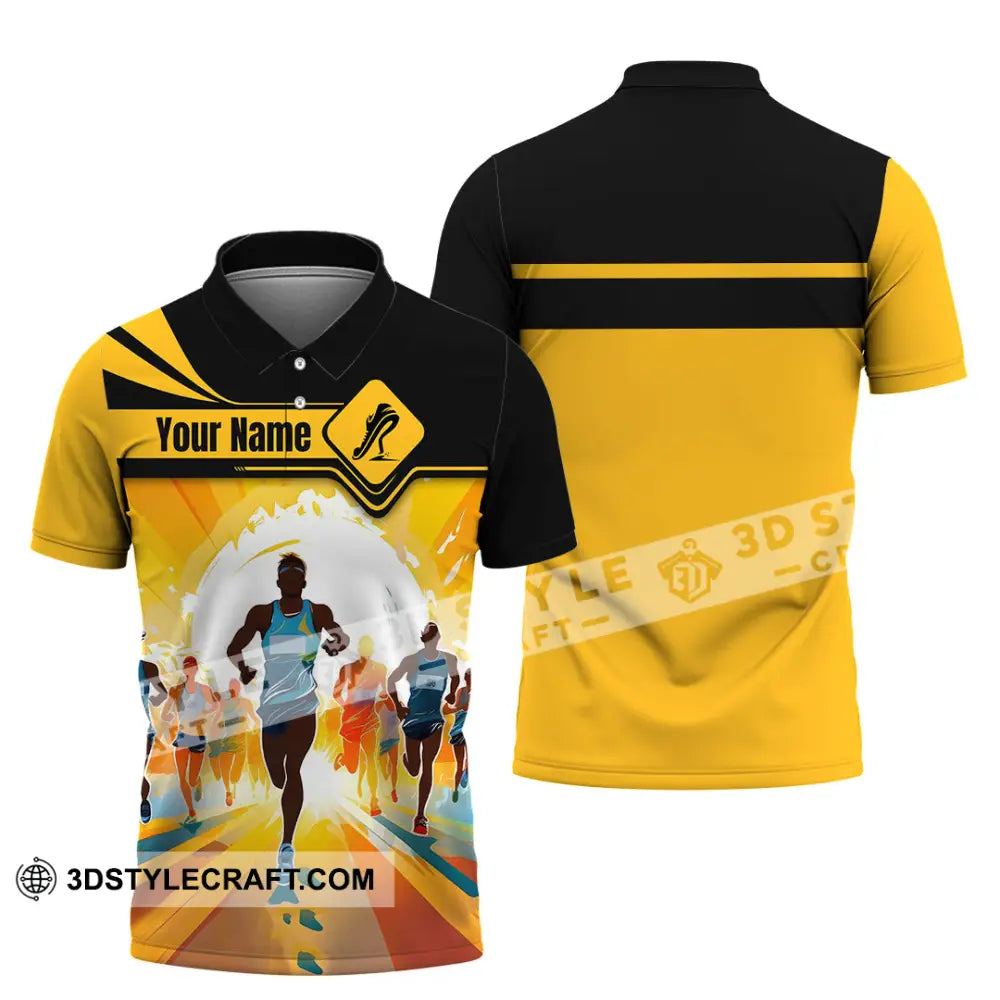 Unisex Shirt - Custom Ready To Run Love Marathon Running Shirt Polo Shirt / S T-shirt