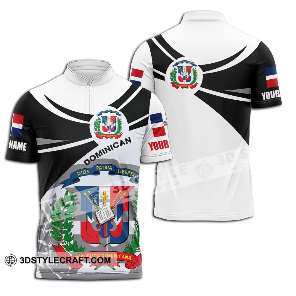 Unisex Shirt - Custom Republic Dominican Shirt Zipper Polo Shirt / S T-shirt