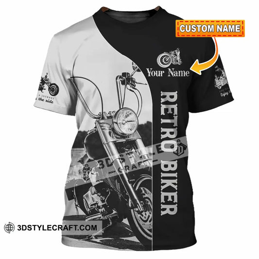 Unisex Shirt - Custom Retro Biker 3D Shirt - T-shirt