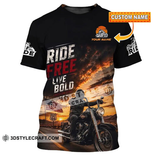 Unisex Shirt - Custom Ride Free Live Bold Shirt - T-shirt