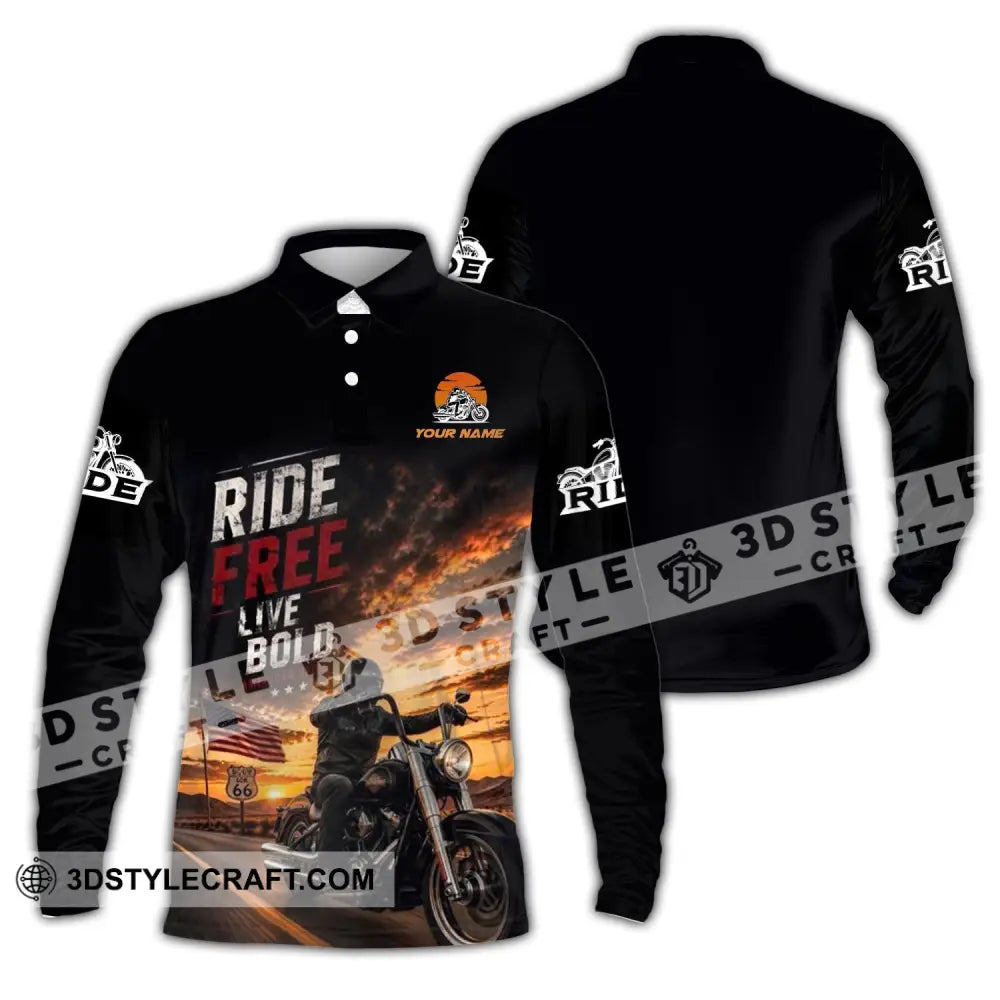 Unisex Shirt - Custom Ride Free Live Bold Shirt - T-shirt
