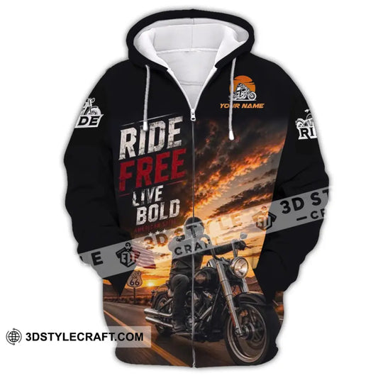 Unisex Shirt - Custom Ride Free Live Bold Shirt style option 3