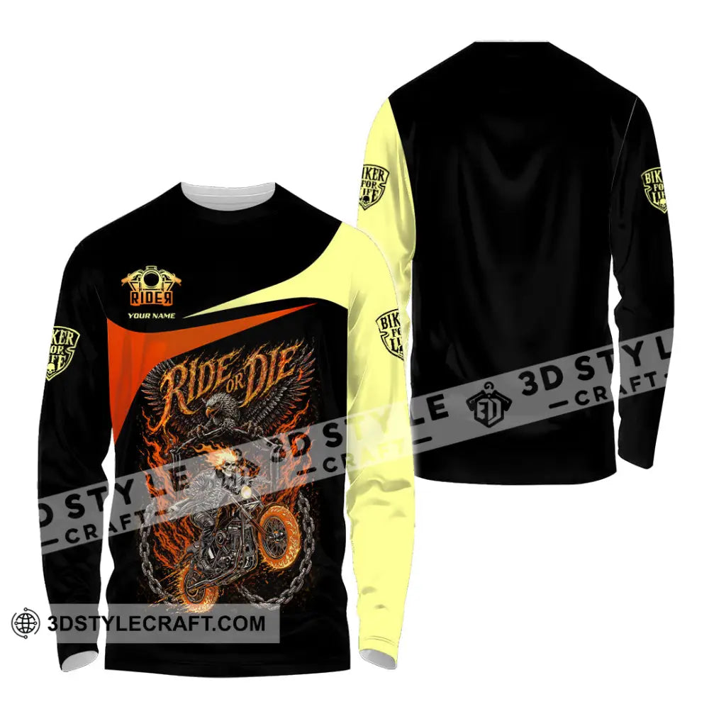 Unisex Shirt - Custom Ride Or Die 3D Shirt - Long Sleeve Shirt / S - T-shirt