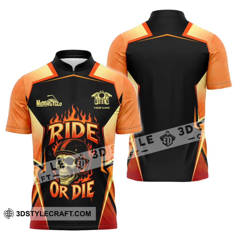 Unisex Shirt - Custom Ride Or Die 3D Shirt - Zipper Polo Shirt / S - T-shirt