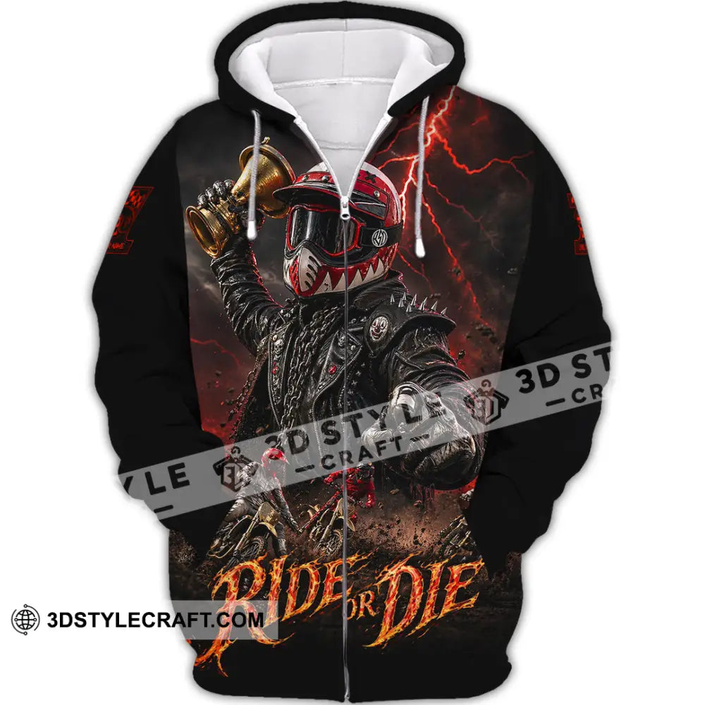 Unisex Shirt - Custom Ride Or Die Shirt - Zipper Hoodie / S - T-shirt