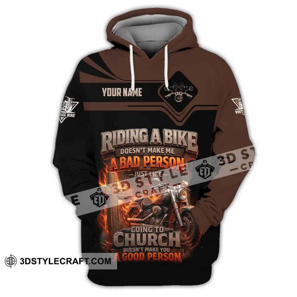 Unisex Shirt - Custom Riding A Bike 3D Shirt Hoodie / S T-shirt