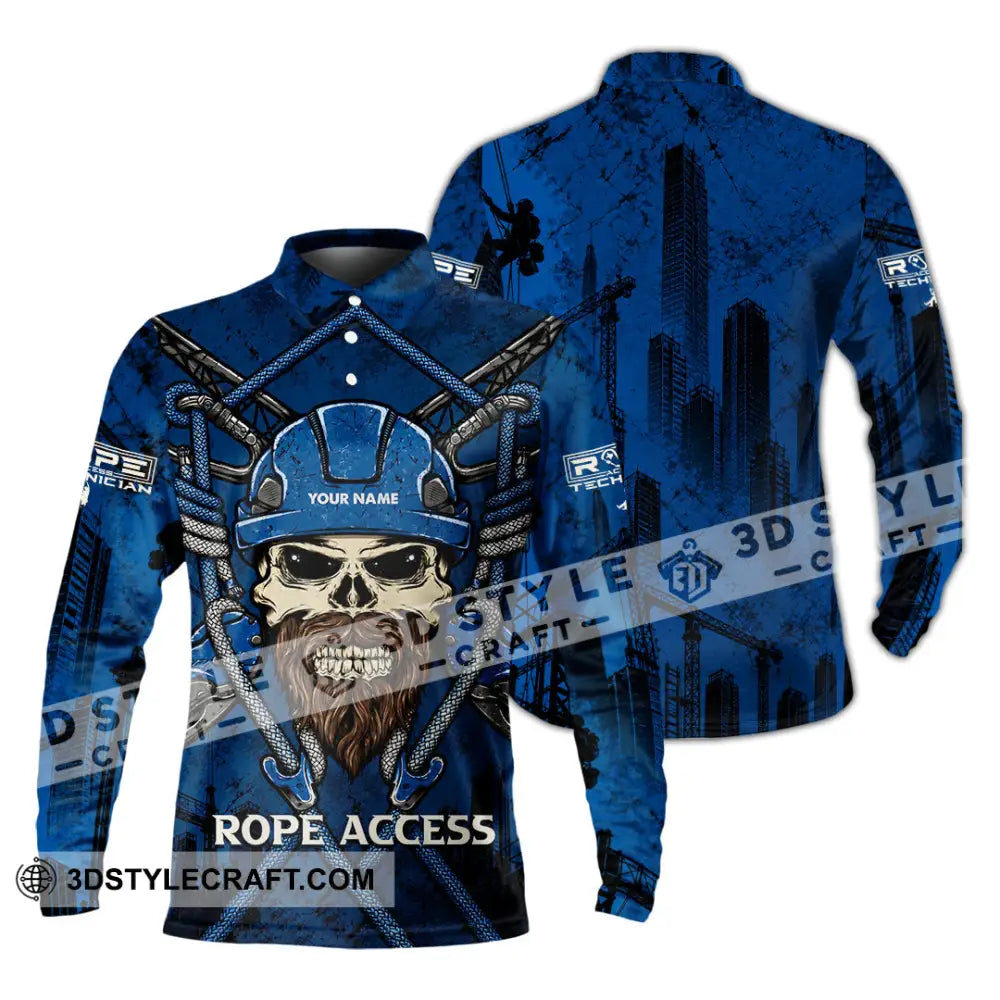 Unisex Shirt - Custom Rope Access Technician Shirt - Long Sleeve Polo / S - T-shirt